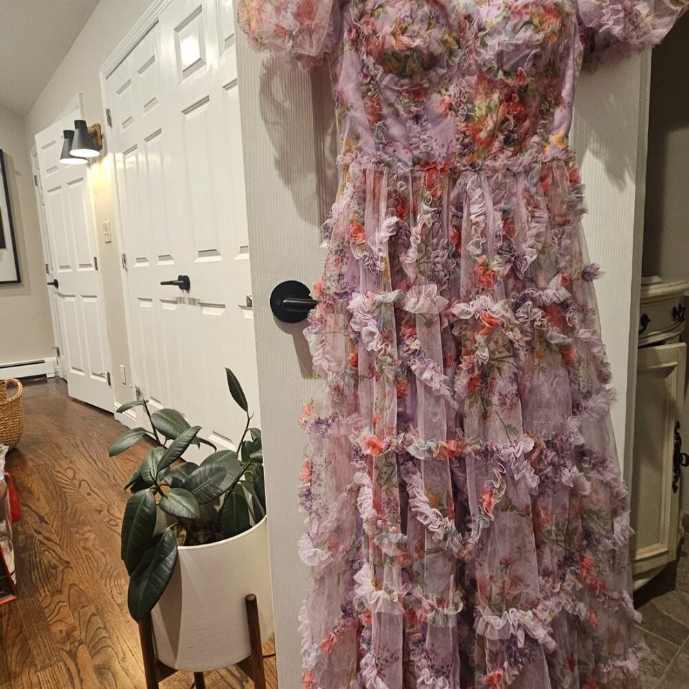 Floral Ruffle Maxi Dress - Picture 4 of 5